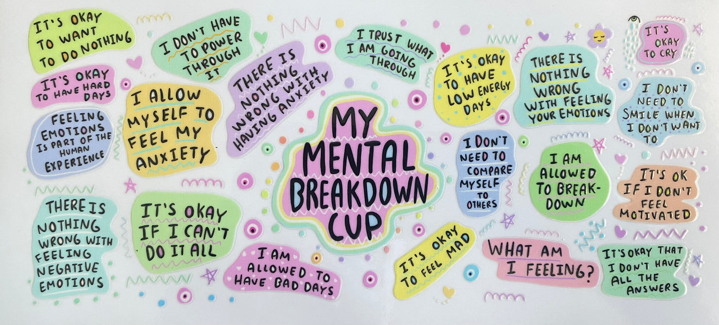 Decal - My Mental Breakdown Cup